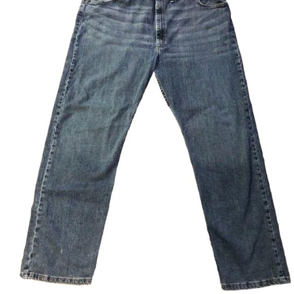 Wrangler Advanced Comfort Jeans Mens 46x34 Used Some Wear Relaxed Fit - Picture 5 of 12